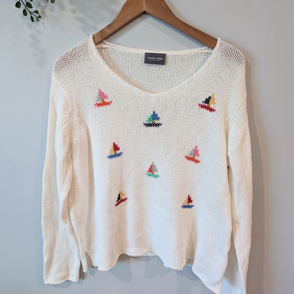 Wooden Ships Cream Knit Sweater - Picture 1 of 7